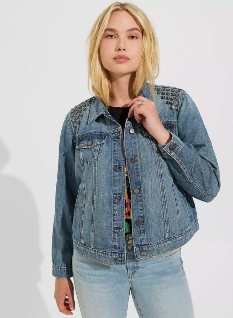 Torrid Denim Studded Trucker Jean Jacket size 3